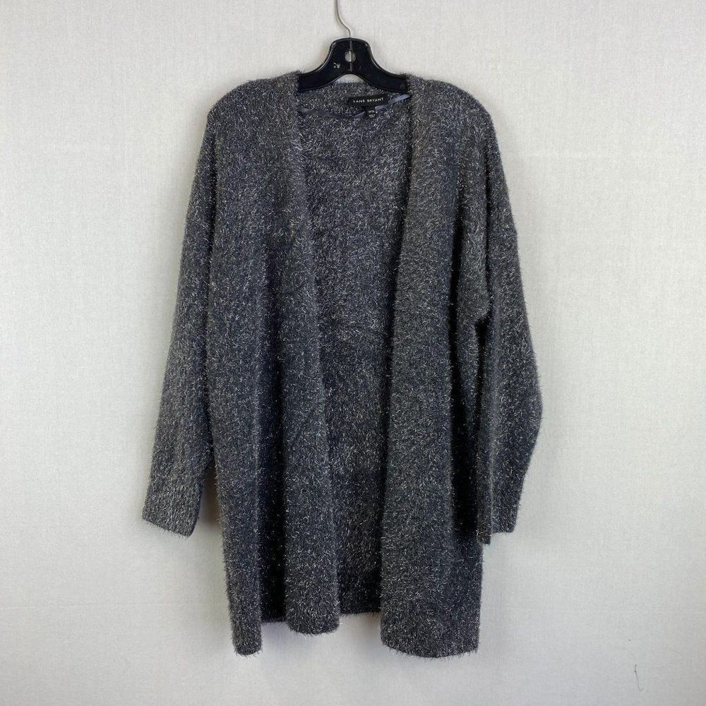 LANE BRYANT Gray and Silver Cardigan